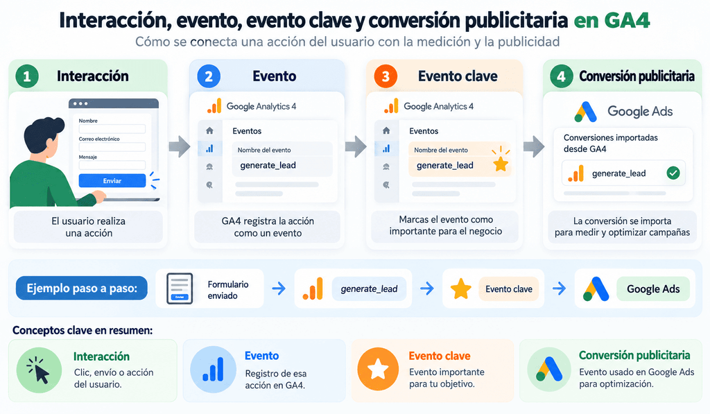 Google Analytics 4: 9 claves esenciales para medir conversiones en tu página web 1 Google Analytics 4